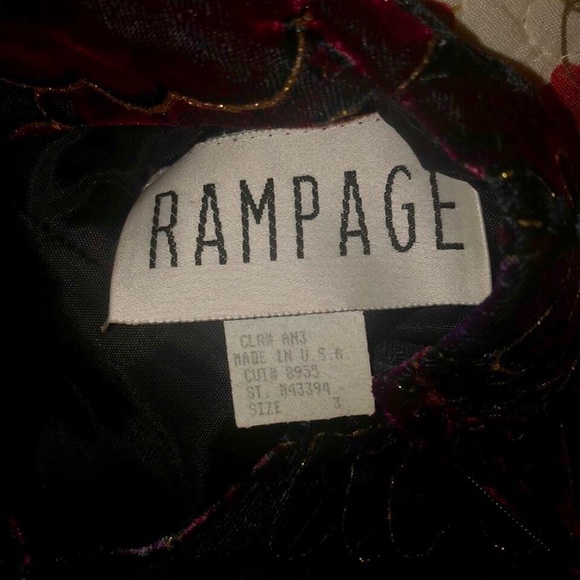 Vintage Jewel Toned Velvet Peplum Top - Picture 3 of 4